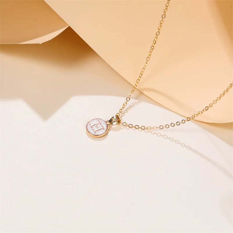 Fashion Personalized 26 Initials Charm Necklace For Women Men Premium Design Name Necklace Ladies Jewelry Gift