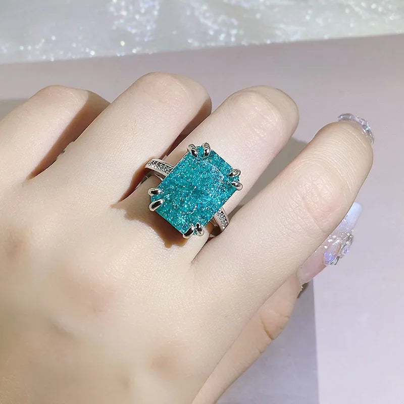 Gemstones Ring for Charm Lady finger fine jewelry silver wedding party