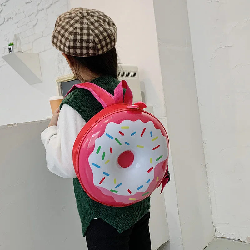 Cartoon Kids Backpack Cute Donut Eggshell Bag Fun Kindergarten Kids Backpack Boys Girls Backpack