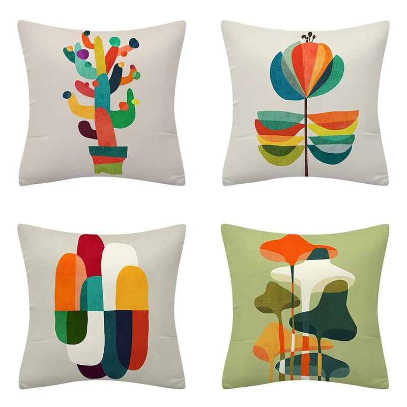 Creative Color Geometric Design Pattern Cushion Cover Sofa Office Seat Car Waist    Home Decoration