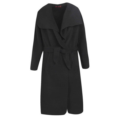 Winter Coat Women Wide Lapel Belt Pocket Wool Blend Coat Oversize Long Red Trench Coat Outwear Wool Coat Women-Dollar Bargains Online Shopping Australia
