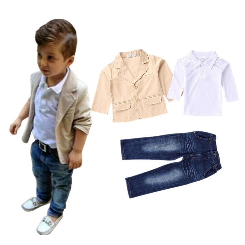 3pcs kids boys clothing sets coat jacket T-shirt pants 3 pcs fashion sports suit sets - CelebritystyleFashion.com.au online clothing shop australia