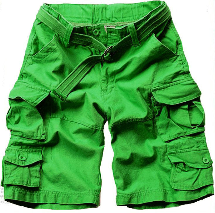 Free Belt High Quality Mens Cargo Shorts Multi-pocket Solid Men Short Pants - CelebritystyleFashion.com.au online clothing shop australia