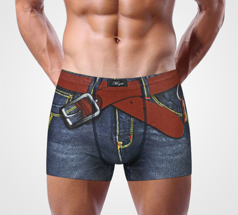 Male Print cowboy underwear cotton boxers panties breathable men's underpants underwear trunk brand shorts man boxer 4 colors - CelebritystyleFashion.com.au online clothing shop australia