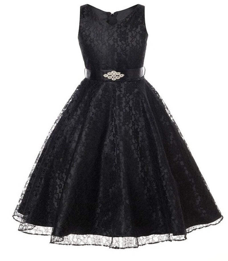 girls party wear dress kids flower lace children girls elegant ceremonies wedding birthday dresses teenagers prom gowns - CelebritystyleFashion.com.au online clothing shop australia