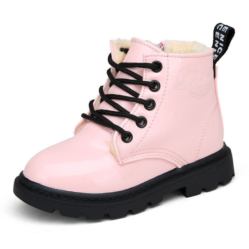 Children Shoes PU Leather Waterproof Martin Boots Kids Snow Boots Brand Girls Boys Rubber Boots Fashion Sneakers - CelebritystyleFashion.com.au online clothing shop australia