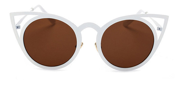 BOUTIQUE Newest Fashion Women Round Cat eye Sunglasses UV400 High Quality Metal Frame Colorful Glasses Oculos De Sol - CelebritystyleFashion.com.au online clothing shop australia