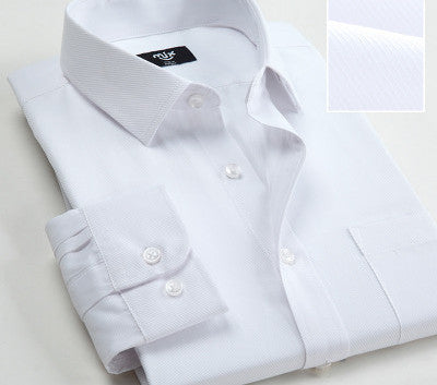 Striped no iron male shirt patchwork mens dress shirts long sleeve slim fit men clothing blue dress shirt size S-4XL - CelebritystyleFashion.com.au online clothing shop australia