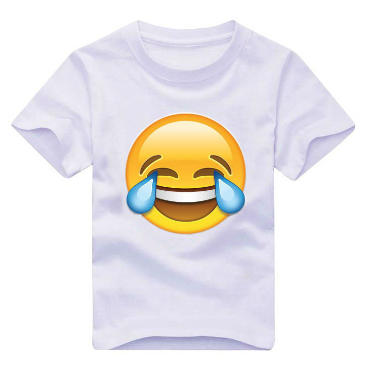 Emoji monkey alien smile lip Print Kids t shirt Boy Girl shirt Casual Children Toddler Clothes Funny Top Tees White Gift ZT-6 - CelebritystyleFashion.com.au online clothing shop australia