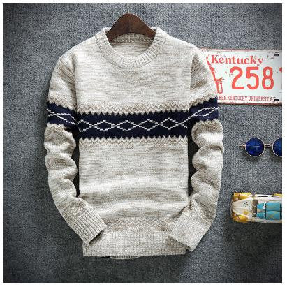 winter pullover sweater brand knitting long sleeve O-neck Slim Korean fashion clothes men sweater - CelebritystyleFashion.com.au online clothing shop australia