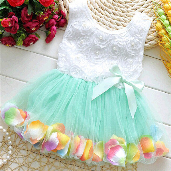 5 Color New Summer Cotton Baby Aestheticism Fairy Tale Petals Colorful Dress Chiffon Princess Newborn Baby Dresses - CelebritystyleFashion.com.au online clothing shop australia