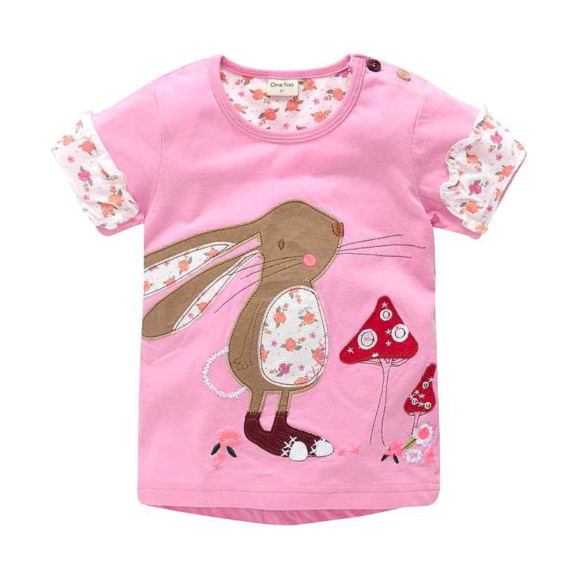 Girl t-shirt big Girls tees shirts children blouse t-shirts kids summer clothes jacket rabbit pink - CelebritystyleFashion.com.au online clothing shop australia