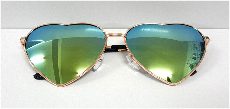 New Fashion Heart Shaped Sunglasses Women Metal Wrap Sun Glasses Lovely - CelebritystyleFashion.com.au online clothing shop australia