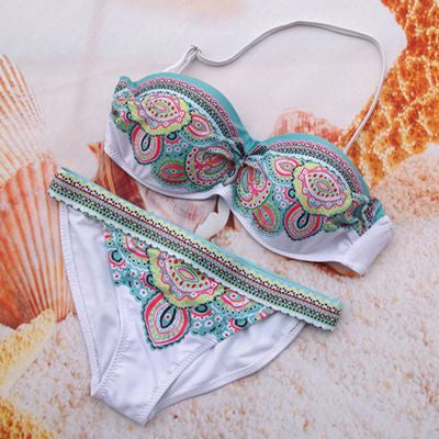 Women Bikini Sexy Padded Top Swimsuit Bikinis Sets Push Up Swimwear Women Biquini beachwear bathing suit - CelebritystyleFashion.com.au online clothing shop australia