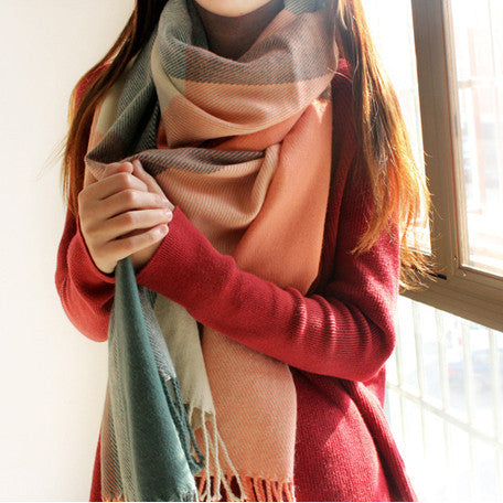 Winter Scarf Women Blanket Plaid Scarf Female Shawls And Scarves Luxury Brand Scarf - CelebritystyleFashion.com.au online clothing shop australia