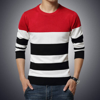 Korean fashion simple autumn male V-neck long-sleeve sweater solid color slim men's clothing - CelebritystyleFashion.com.au online clothing shop australia