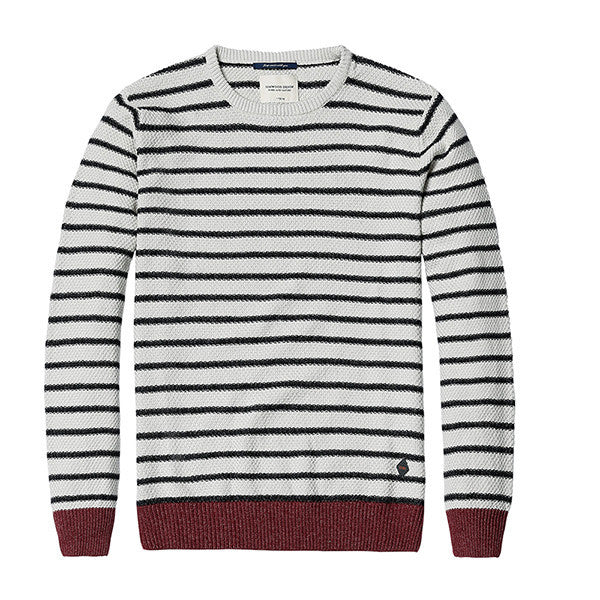 Brand new autumn winter causal striped sweater men slim fit 100% cotton kintwear MY2021 - CelebritystyleFashion.com.au online clothing shop australia