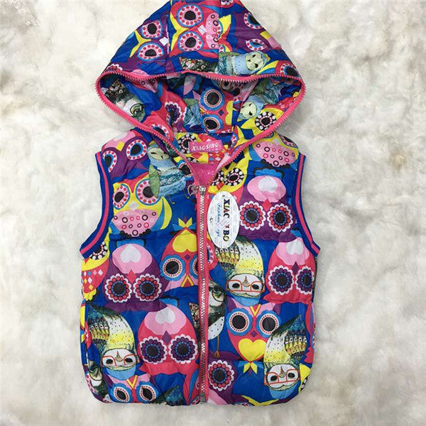 Autumn Girl Vests Jacket Kids Clothes Character Fashion Children Clothing Hooded Waistcoats Casual Baby Girls Vest Coats - CelebritystyleFashion.com.au online clothing shop australia