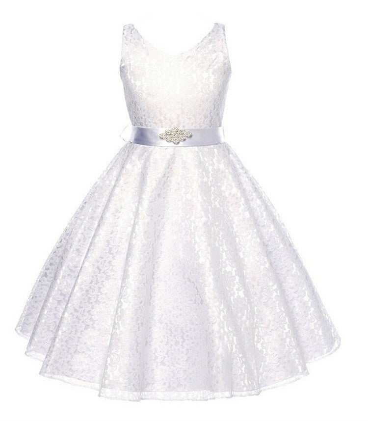High Quality girl dress New Year Party Dress Christmas Dress for Girl Sleeveless Lace Princess 3-14Yrs Girls clothes - CelebritystyleFashion.com.au online clothing shop australia