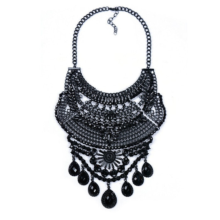 Big Women Collier Femme Necklaces Pendant Black Statement Bijoux Fashion Crystal Jewelry Choker Maxi Boho Vintage Jewelry - CelebritystyleFashion.com.au online clothing shop australia