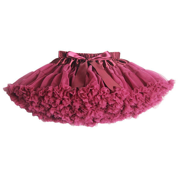 Girls Fluffy 2-18 Years Chiffon Pettiskirt Solid Colors tutu skirts girl Dance Skirt Christmas Tulle Petticoat - CelebritystyleFashion.com.au online clothing shop australia