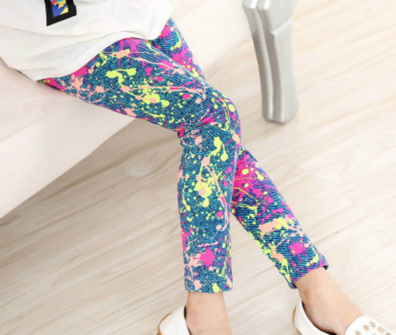 Girls Leggings Brand Children Leggings Spring Summer Print Color Skinny Kids Leggings for Girls Pants 18Colors - CelebritystyleFashion.com.au online clothing shop australia