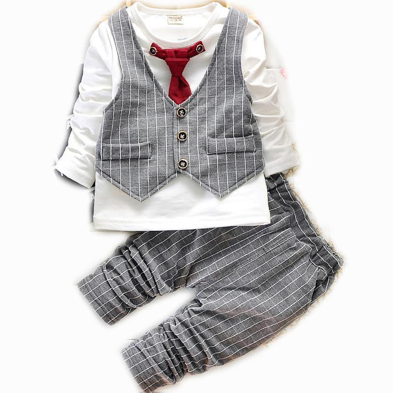 Fashion Baby Boy Clothes Sets Gentleman Suit Toddler Boys Clothing Set Long Sleeve Kids Boy Clothing Set Christmas Outfits - CelebritystyleFashion.com.au online clothing shop australia