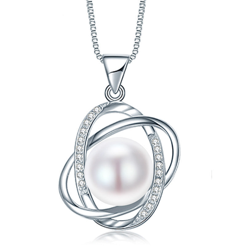 10-11mm Natural Pearl pendant necklace top quality 925 silver necklace & pendant for women love gift new fine jewelry - CelebritystyleFashion.com.au online clothing shop australia