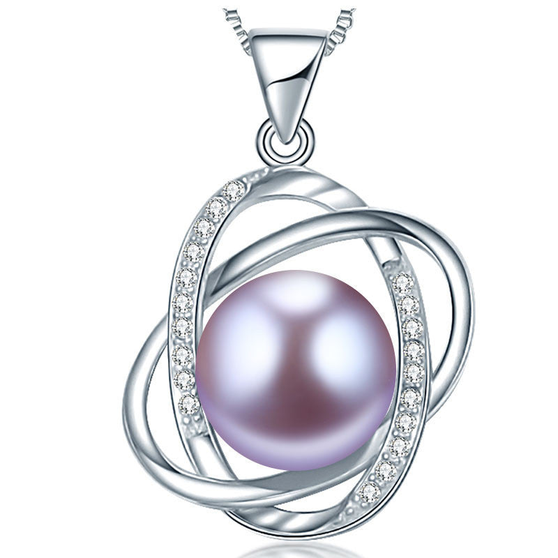 10-11mm Natural Pearl pendant necklace top quality 925 silver necklace & pendant for women love gift new fine jewelry - CelebritystyleFashion.com.au online clothing shop australia