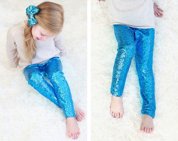 Girls Sequin Pants Rose Gold Sequin leggings Sparkle Pants Glitter leggings girl's sequin bottoms - CelebritystyleFashion.com.au online clothing shop australia