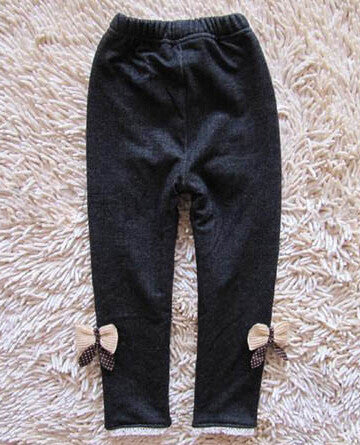 Fashion Winter Casual Girls Bow Jeans Cotton Children Skinny Cashmere Pants Kids Clothes Warm Elastic Trousers Jeggings - CelebritystyleFashion.com.au online clothing shop australia