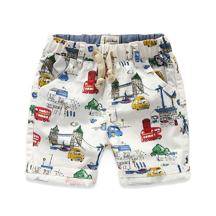 Brand Cartoon Boys Shorts 100% Cotton Printed Car Summer Shorts For Boys 2-8 Years Kids Beach Shorts Children Fashion Clothes - CelebritystyleFashion.com.au online clothing shop australia