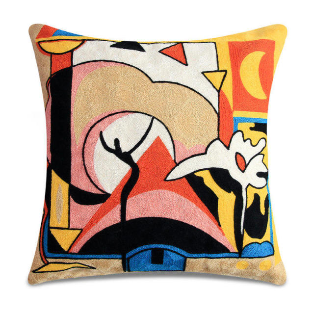 Embroidery Pillowcase Cushions Covers Picasso Decorative Throw Pillows Covers for Sofa Car Abstract Pillowcase