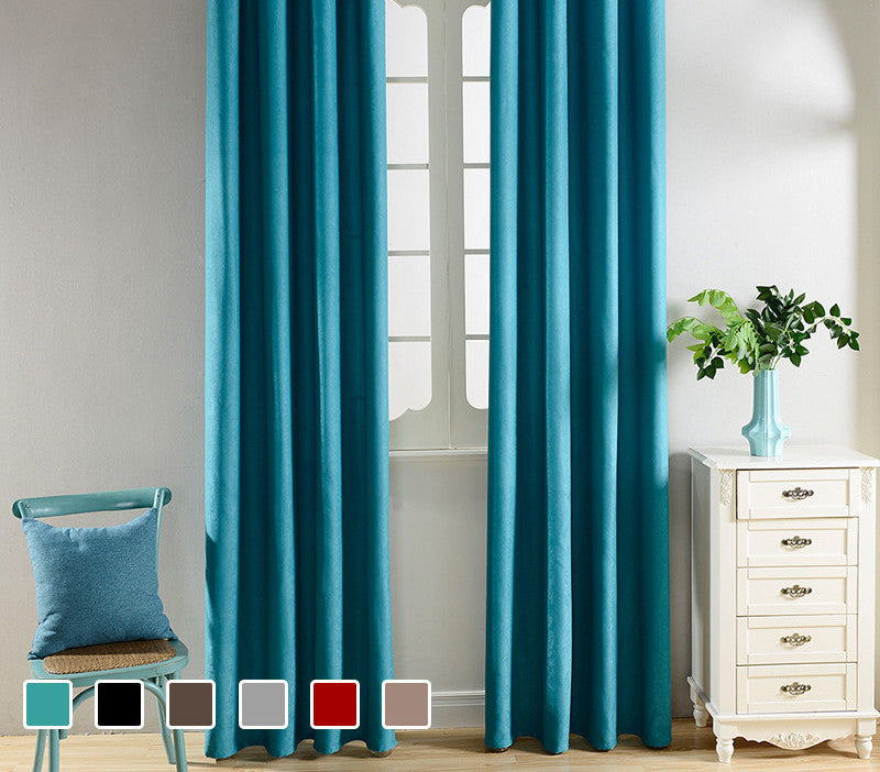 Solid Blackout Curtains for Living Room Bedroom Velvet Fabrics for Curtains Window Treatments Cortinas Drapes Children
