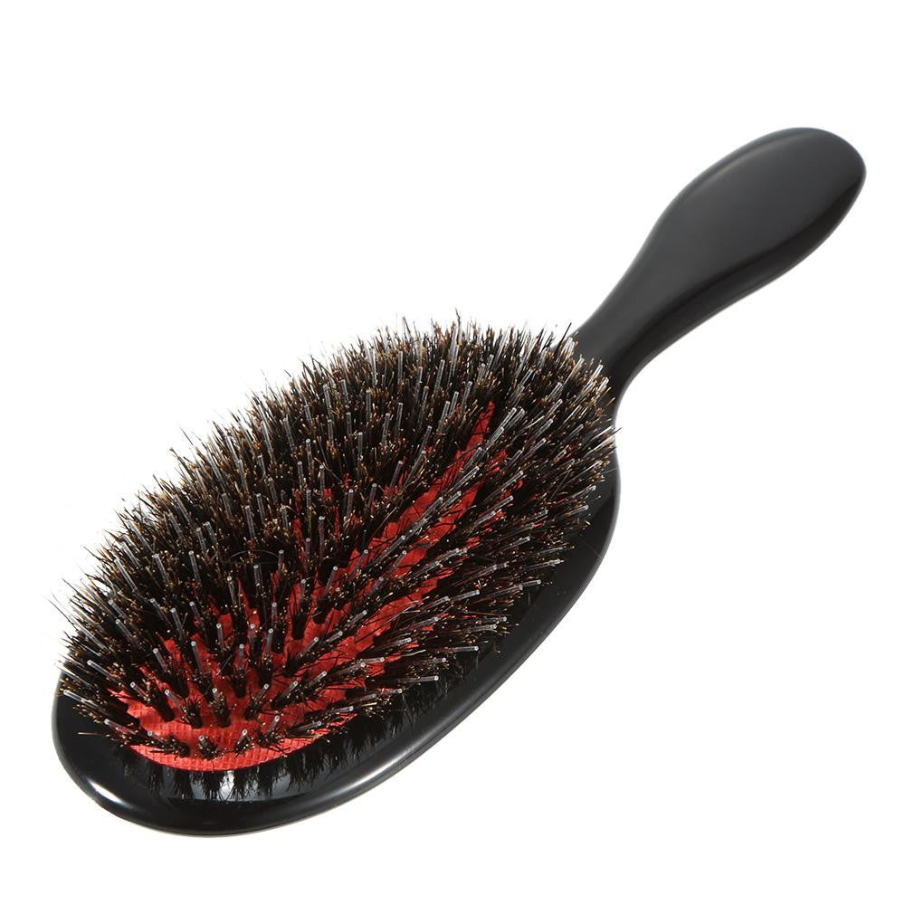 Oval Boar Bristle & Nylon Hair Comb Mini ABS Handle Anti-static Hair Scalp Massage Comb Hairbrush Salon Hair Brush Styling Tool