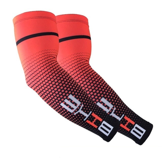 Breathable Quick Dry UV Protection Running Arm Sleeves Basketball Elbow Pad Fitness Armguards Sports Cycling Arm Warmers