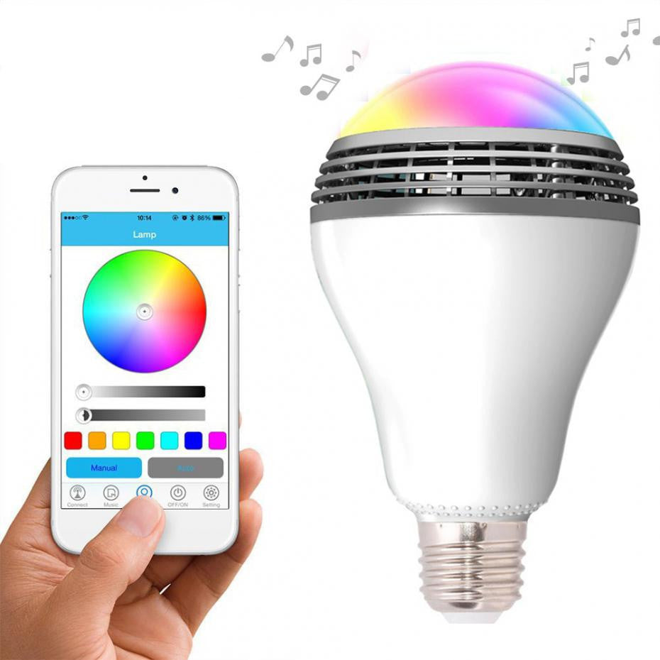 Smart LED Bulb Light Wireless Bluetooth Speaker E27 5W Lamp Audio Loudspeaker for Android ISO iPhone iPad