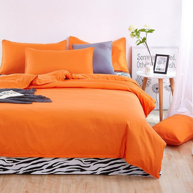 Autumn bedding set Brief style bed linens 5 size zebra-stripe bed sheet Microfiber brushed bed set bedding