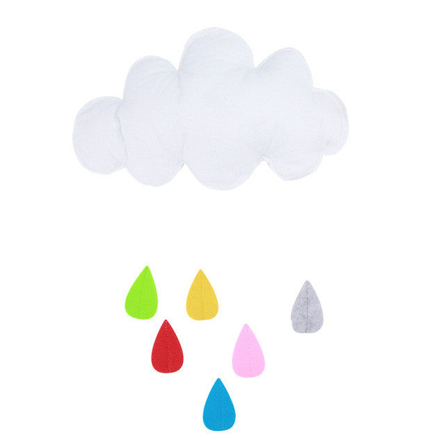 Kids Play Tent Decoration Tent Props Toy Raining Clouds Water Drop/Star Moon Baby Bed Room Hanging Decor Wall Stickers EJ838788