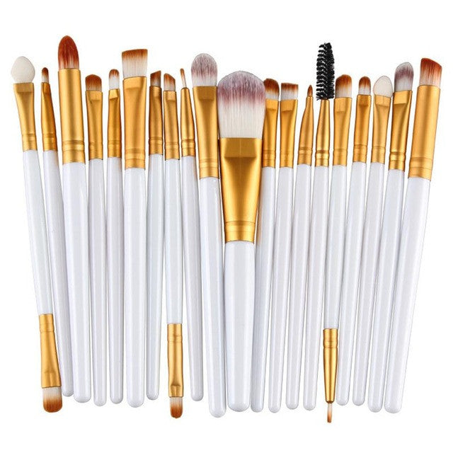 20pcs Eye Makeup Brushes Set Eyeshadow Blending Brush Powder Foundation Eyeshadading Eyebrow Lip Eyeliner Brush Cosmetic Tool