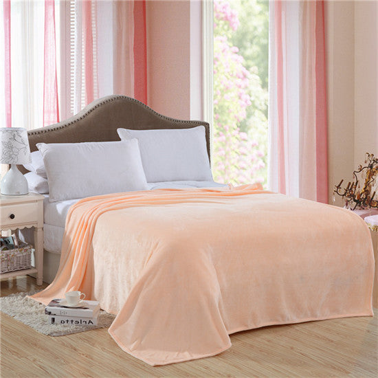 Home textile fleece blanket summer solid color super warm soft blankets throw on sofa/bed/ travel plaids bedspreads sheets