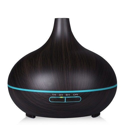 300ml Air Humidifier Essential Oil Diffuser Aroma Lamp Aromatherapy Electric Aroma Diffuser Mist Maker for Home-Wood