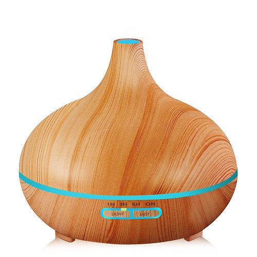 300ml Air Humidifier Essential Oil Diffuser Aroma Lamp Aromatherapy Electric Aroma Diffuser Mist Maker for Home-Wood