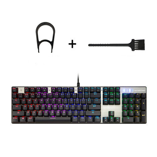 Motospeed CK104 Wired Mechanical Keyboard 104 Keys Real RGB Blue Switch Gaming LED Backlit Anti-Ghosting for Gamer Computer