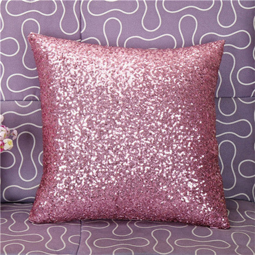 Qualified Solid Color Glitter Sequins Throw Cafe Home Decor Cushion