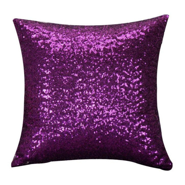 Qualified Solid Color Glitter Sequins Throw Cafe Home Decor Cushion