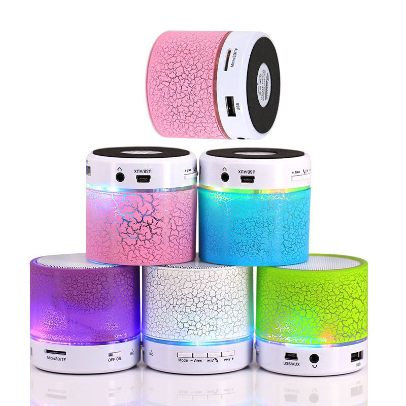 LED MINI Bluetooth Speaker BS008 Wireless Portable Music Speaker Sound Box Subwoofer TF USB Loudspeakers For phone PC