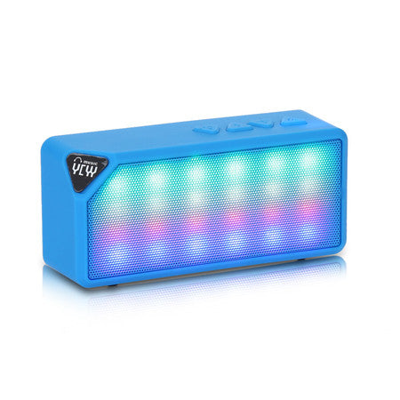 YCYY X3S Mini Wireless Colorful LED Lights Bluetooth 2.0 Speaker Support Handsfree TF AUX FM Radio for Smartphone