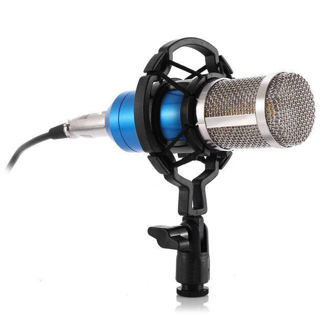 ZEEPIN BM 800 Condenser Sound Recording Microphone with Shock Mount for Radio Braodcasting Singing Black