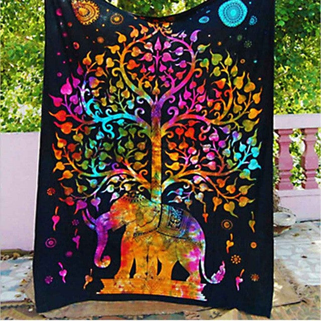 Indian Mandala Tapestry Hippie Wall Hanging Tapestries Boho Bedspread Beach Towel Yoga Mat Blanket Table Cloth 210*150/150*130c